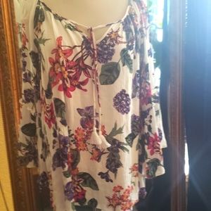 KAREN KANE 3/4 Sleeve floral blouse sz xxl